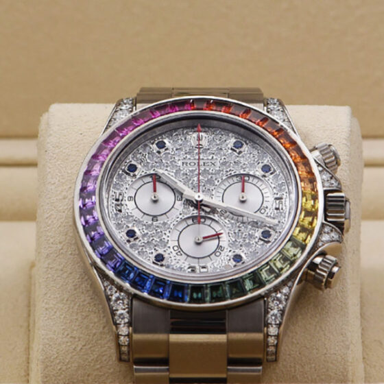 Rolex Daytona Rainbow… extravagantly shining wrists