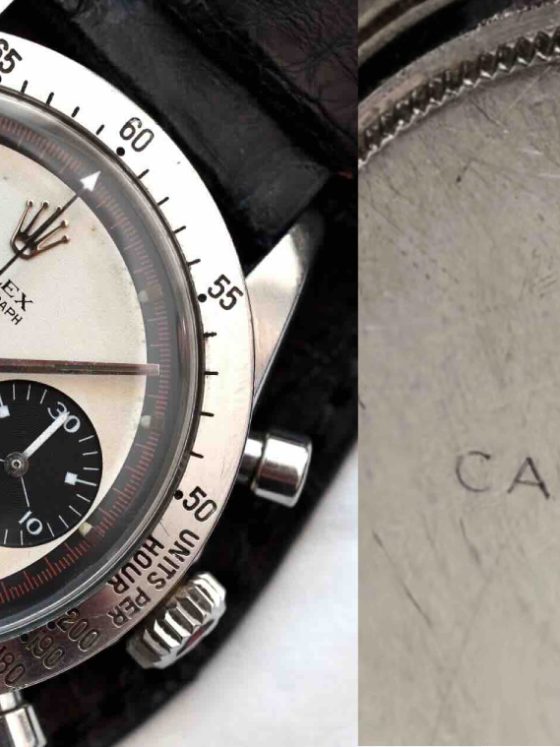 Paul Newman wore a Rolex Daytona. On the fond de boîte, three words: Drive Carefully Me